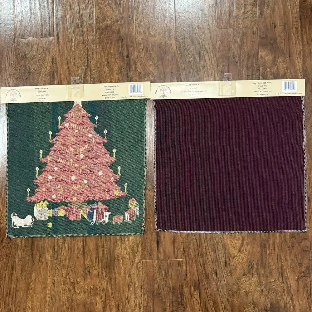 9 NOS New Assorted Christmas Holiday Decorative Sew Craft Pillow Tapestry Panels